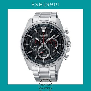 Seiko Sports Chronograph Quartz Tachymeter SSB299 SSB299P1 SSB299P Mens Watch