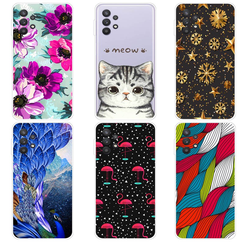 เคส ซัมซุง Samsung Galaxy A32 M32 5G 4G Case สวย การ์ตูน Printed เคสซิลิโคน Soft TPU Cover โทรศัพท์ม