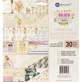 Paper Pad กระดาษสแครปบุ๊ค ขนาด 8x8 นิ้ว Golden Coast