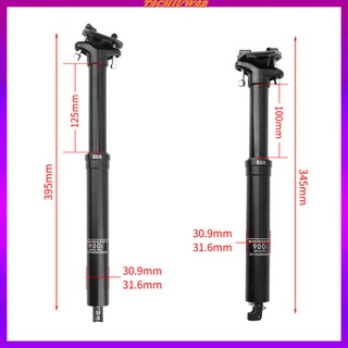 Bike Dropper Seatpost Adjustable Stroke Seat Post Parts 345/395mm 30.9x395mm