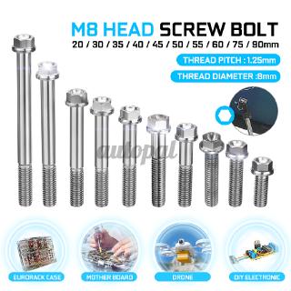 m8 ไทเทเนียม flange hex head bolt cap สกรู 20 30 35 40 50 55 60 75 90 มม.