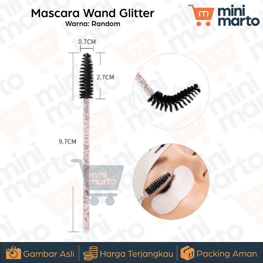 ขายปลีกมาสคาร่า Wand Spoolie Eyelash Extension Glitter Comb - Minimarto