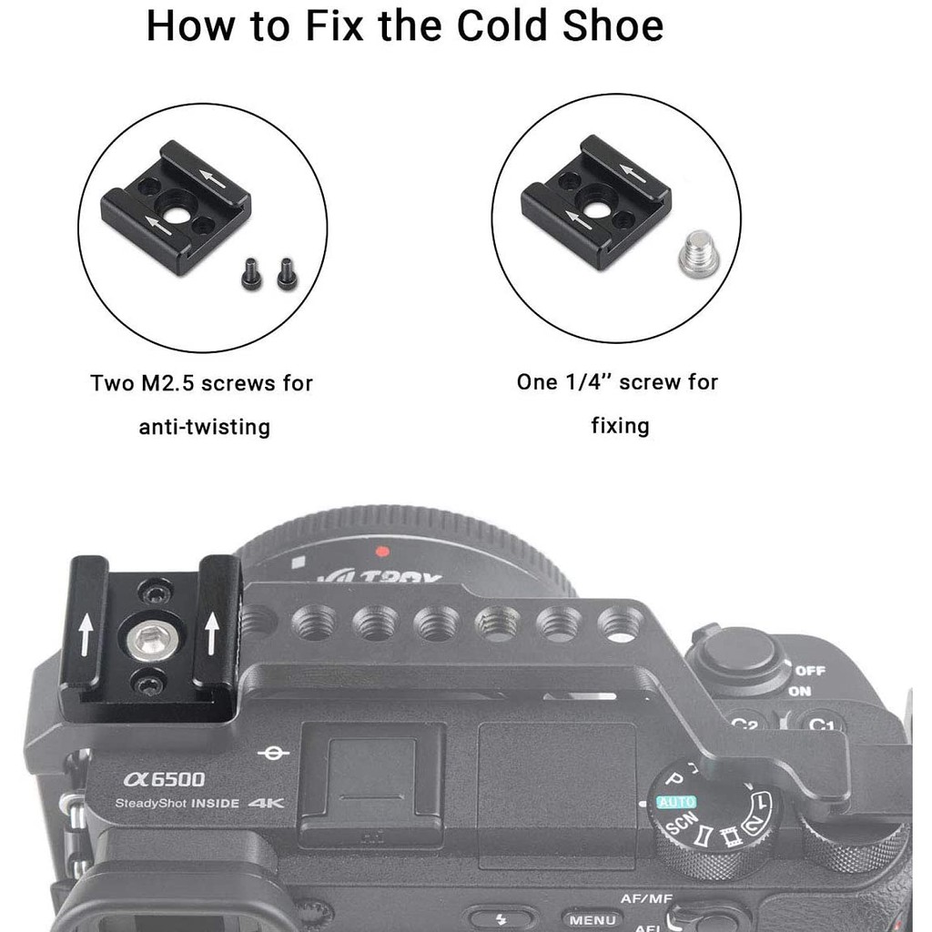 🔥ส่งไวจากไทย🔥Smallrig อุปกรณ์เสริมกล้อง เมาท์ Cold Shoe 1241 แบบปลดเร็ว พร้อมเกลียว 1/4" และ M2.5 สำหรับไฟ ที่จับ ไมโครโฟน