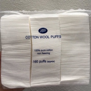 สำลีแผ่น boot Cotton wool puffs สำลีแผ่นรีดขอบใช้ดีมาก 1ห่อมี 160 แผ่น ใช้ดีไม่เป็นขุ่ยไม่ทิ้งชิ้นส่วนบนใบหน้า