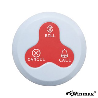 [สินค้าคุณภาพ] Winmax K-H3-TR ปุ่มกดเรียกคิว Waiter Call Button สีแดง