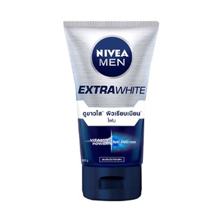 💥โปรสุดพิเศษ!!!💥 นีเวีย เมน เอ็กซ์ตร้า ไวท์ โฟม ขนาด 100 กรัม Nivea Men Extra White Foam 100 g