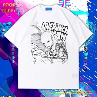 เสื้อยืดโอเวอร์ไซซ์ พิมพ์ลาย Psycho Crucify One Punch Man | หินล้างทําความสะอาด | เสื้อเชิ้ต Saitama | เสื้อยืด ขนาดใหญ่