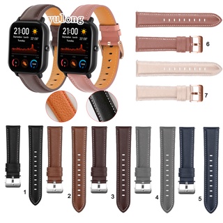 สายนาฬิกาข้อมือหนังแท้ 20 มม. สําหรับ Huami Amazfit GTS2 GTS4 mini GTS3 GTS2e Bip3 Lite S U Pro Neo GTS 2 3 4 2e Band