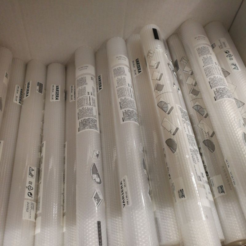 IKEA แท้ค่ะ VARIERA วาเรียร่า แผ่นรองในลิ้นชัก, ใส, ขาว, 150 ซม.