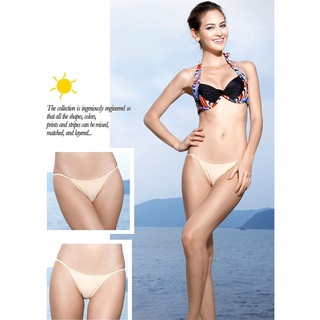 LOVE BIKINI / กางเกงชั้นใน บิกินี่ สีเนื้อ สีดํา ฟรีไซซ์ สำหรับผู้หญิง