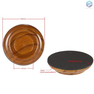 ♪【ready stock】♩♩4pcs/set Double Round Acrylic Upright Piano Caster Cups w/ Rose Wood Pattern &amp; EVA Anti-slip Mat