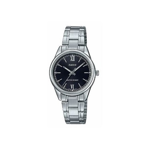 CASIO นาฬิกาข้อมือผู้หญิง สายสแตนเลส สีเงิน รุ่น LTP-V005D,LTP-V005D-1B2,LTP-V005D-1B2UDF
