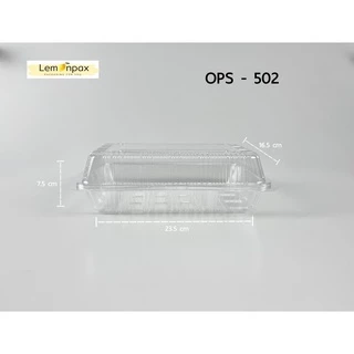 [ขายยกลัง] กล่องใสops 501L / 502L ล็อคในตัว บรรจุ 50 ชิ้น/แพ็ค ใส่อาหาร กล่องใส่เป็ด ไก่