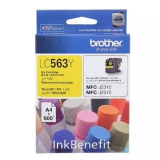 Brother LC563Y หมึกแท้ สีเหลือง จำนวน 1 ชิ้น ใช้กับพริ้นเตอร์อิงค์เจ็ท บราเดอร์ MFC-J2310/ J2510/ J3520/ J3720