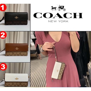 Coach 78229 กระเป๋าสตางค์แบบพับ คล้องมือ กระเป๋าใส่เหรียญ กระเป๋าสตางค์ผู้หญิง