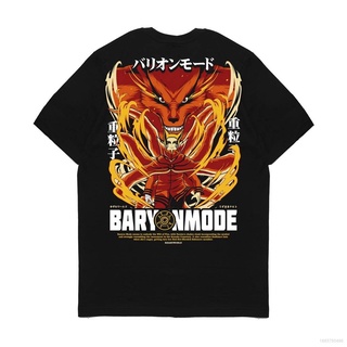 Yb1 เสื้อยืดแขนสั้นลําลอง ทรงหลวม พิมพ์ลายอนิเมะนารูโตะ BARYON พลัสไซซ์ แฟชั่นสําหรับผู้ชาย และผู้หญิง BY1