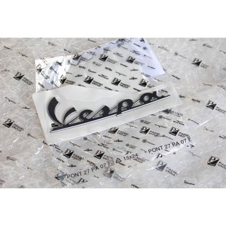 โลโก้ Vespa โครเมี่ยม สำหรับติด ข้างตัวถัง ด้านซ้าย สินค้าของแท้100%จาก VESPIARIO (THAILAND) CO.,LTD.  รหัสอะไหล่ 656220