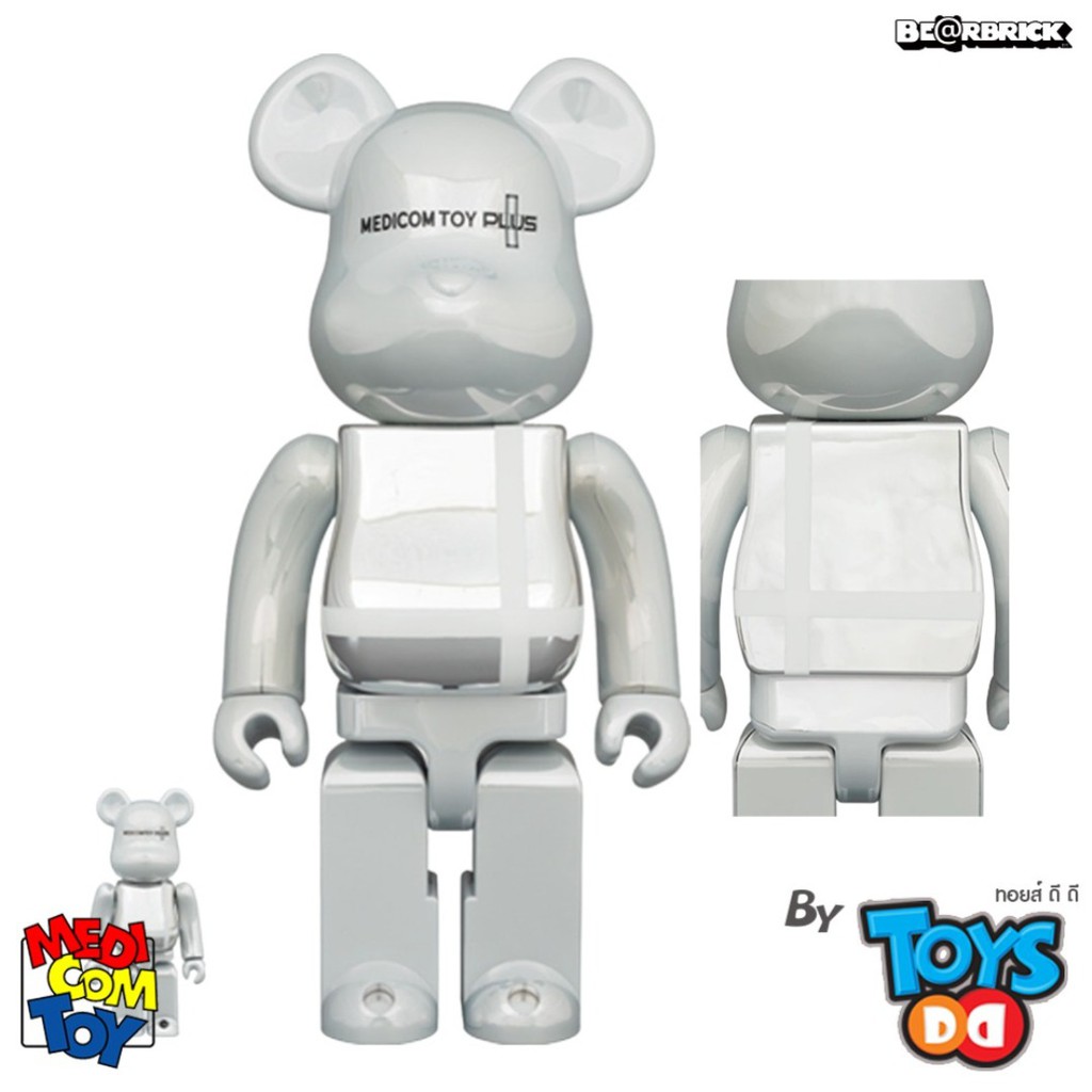 BE@RBRICK MEDICOM TOY PLUS WHITE CHROME www.krzysztofbialy.com