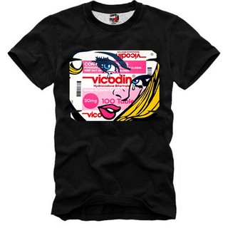 เสื้อยืด ลาย Vicodine Codeine Xanax สีม่วง สําหรับผู้ชาย