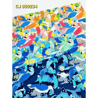 100%Canvas Printed Oxford พิมพ์ลาย MadeinJapan CJ 850234 (ขายเป็นหลา)