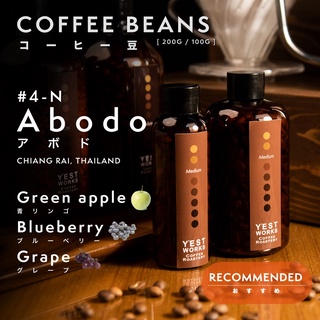 เมล็ดกาแฟคั่ว #4-N Abodo เชียงราย By YEST WORKS [Coffee beans 200g/100g]