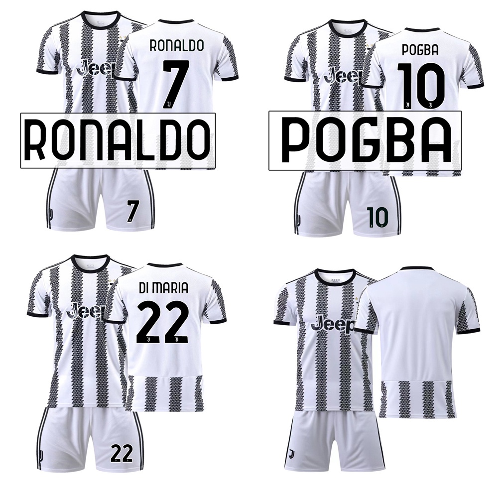 เสื้อกีฬาแขนสั้น ลายทีมชาติฟุตบอล Ronaldo Pogba Di Maria Jersey 22 23 ชุดเหย้า สําหรับผู้ชาย
