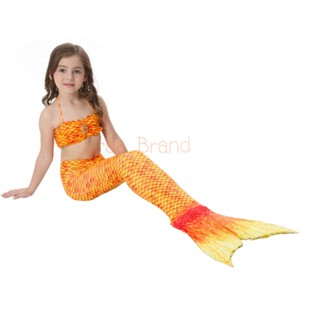 โค้ด URAA10NV ลด10% เมื่อซื้อ 999บ.  &lt; ส่งฟรี/พร้อมส่ง &gt; ชุดนางเงือก Mermaid Swiming เซ็ท 3 ชิ้น รุ่น Super Dot (สีส้ม)