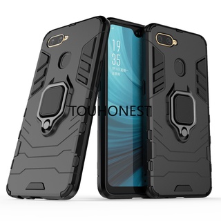 เคส Oppo A7 เคส Oppo A12 เคส Oppo A5S Case Oppo AX7 Case Oppo A11K Case Oppo A15 Case Oppo A35 Case A15S Case Armor PC Shockproof Hard Cassing Cover Cases With Metal Ring Stand Phone Caseเคสโทรศัพท์มือถือ แข็ง กันกระแทก พร้อมแหวนขาตั้งโลหะ สําหรับ