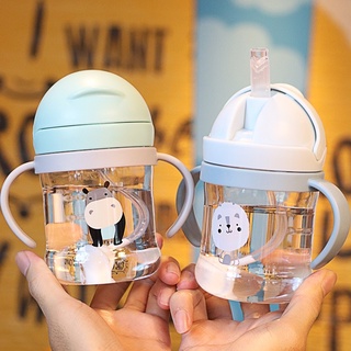 Water Bottel-WB01 [ส่งจากไทย] แก้วน้ำเด็กหัดดูด ขวดน้ำ ขวดนม ขวดน้ำเด็ก ขวดน้ำเด็กมีหูจับ แก้วน้ำเด็กแบบพกพา