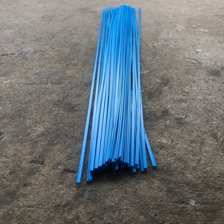 ขายยกห่อ ( 1 กก) ลวดเชื่อมพลาสติก ลวดเชื่อม PVC สีฟ้า ความยาว 1 เมตร ( 1 ห่อ / 1กก)