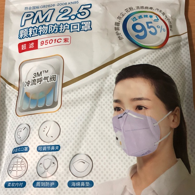 3M หน้ากากอนามัย PM2.5 รุ่น 9501C (พร้อมส่ง)