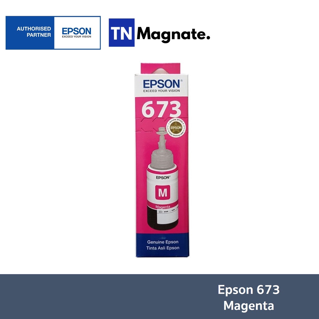 [หมึกพิมพ์] Epson 673 Ink T673300 (MAGENTA:สีม่วงแดง)