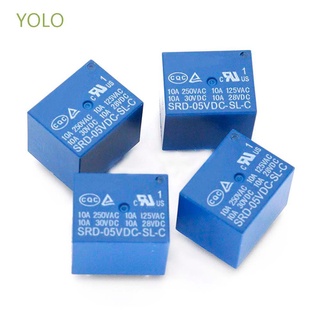 Yolo โมดูลรีเลย์ขนาดเล็ก 5Pins Srd-03Vdc-Sl-C Power Relays Srd-09Vdc-Sl-C ฟังก์ชั่น 3V 5V 6V 9V 12V 24V 48V 10A Srd-12Vdc-Sl-C อุปกรณ์อิเล็กทรอนิกส์