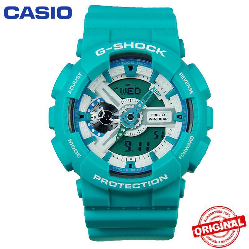 ของแท้ 100% Casio gshock GA110 นาฬิกาข้อมืออิเล็กทรอนิกส์ สีเขียว สําหรับผู้ชาย