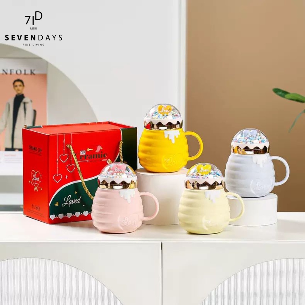 [ Sevendays ] YUKI Snowglobe Love Snow Ball Mug Cup