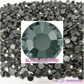 พร้อมส่ง สี BLACK DIAMOND เม็ดละ1บาท เพชรรีดร้อน คริสตัล คริสตัลตกแต่งเสื้อผ้า ตกแต่งเล็บ งาน DIY คุณภาพดี เกรดTOP DMC