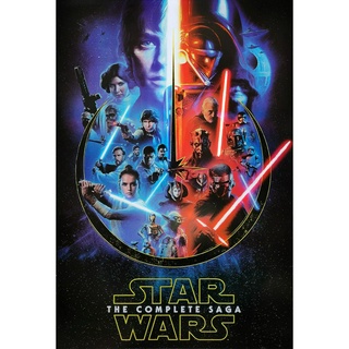 โปสเตอร์ หนัง สตาร์ วอร์ส ซาก้า STAR WARS SAGA 1977- 2005 POSTER 24”x35” นิ้ว Episode I II III IV V VI Space Movie v3