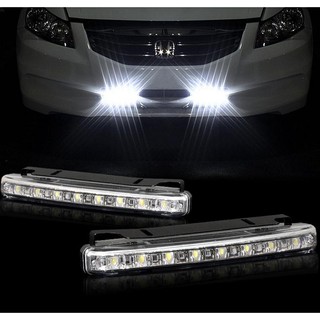 2pcs Car Daytime Running Light 8 LED DRL Daylight Kit Super White Head Lamp