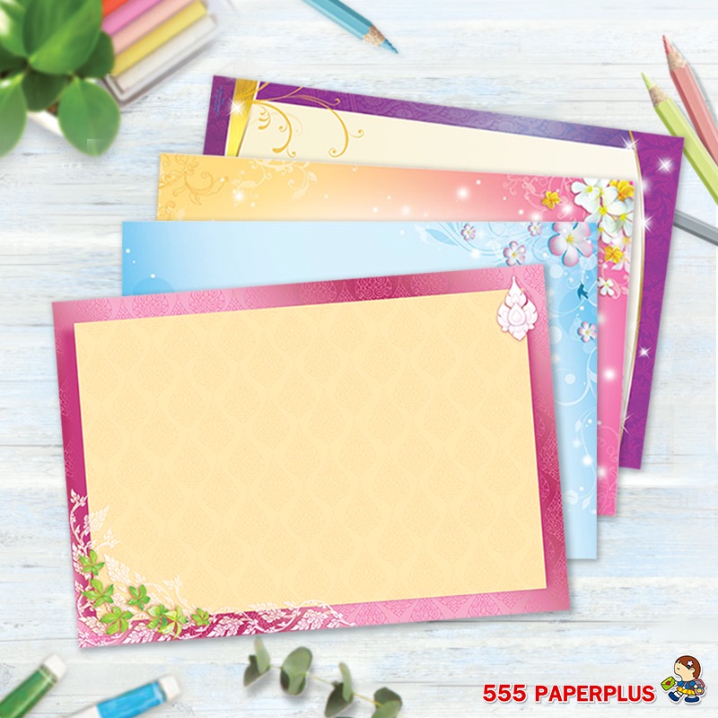 555paperplus أوراق A4 مزخرفة بالزهور / تايلندية — صورة 5