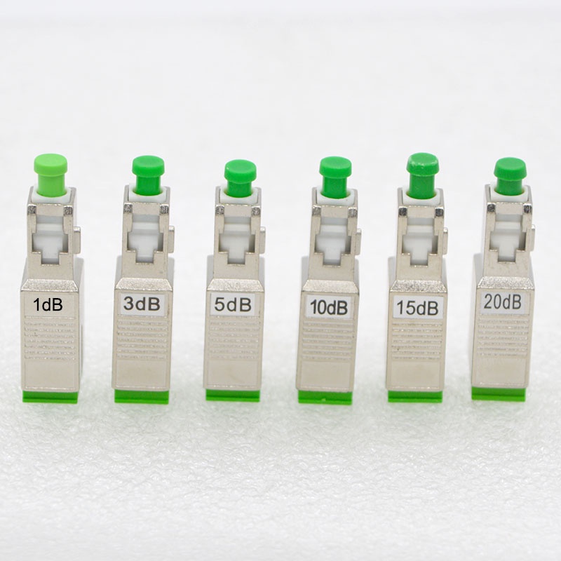 10PCS 0~20dB Optic Fiber Attenuator Connector SC/APC Female-SC/APC Male SM-9/125 Fiber Optic Adapter
