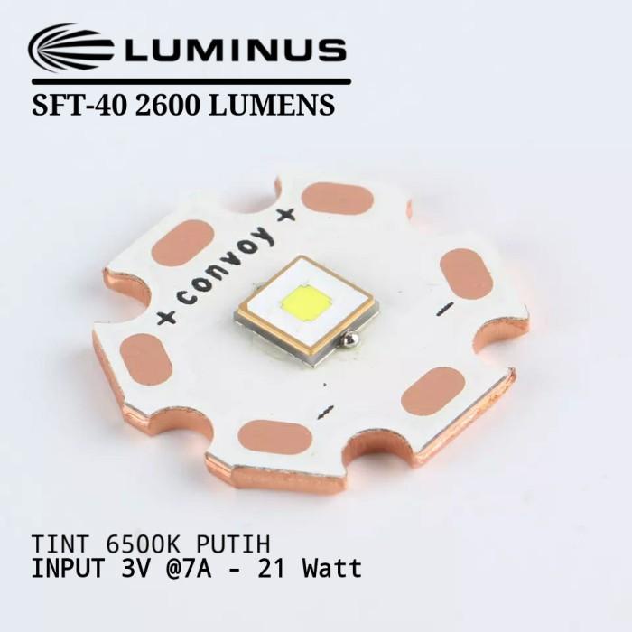 แฟลช PUTIH | Luminus Sft-40 Sft40 Led Emitter Copper Dtp Copper 20Mm สีขาว สีขาว