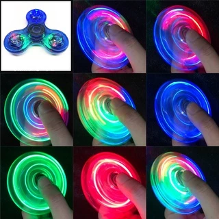 ✨พร้อมส่ง✨แฮนด์สปินเนอร์ ไจโร ของเล่น LED Fidget Spinner Mechanical Gyro สีสันสดใส ของเล่นเด็กผู้ใหญ่ เรืองแสง