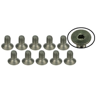 3Racing TS-FSM306M M3 x 6 Titanium Flat Head Hex Socket - Machine (10 Pcs)