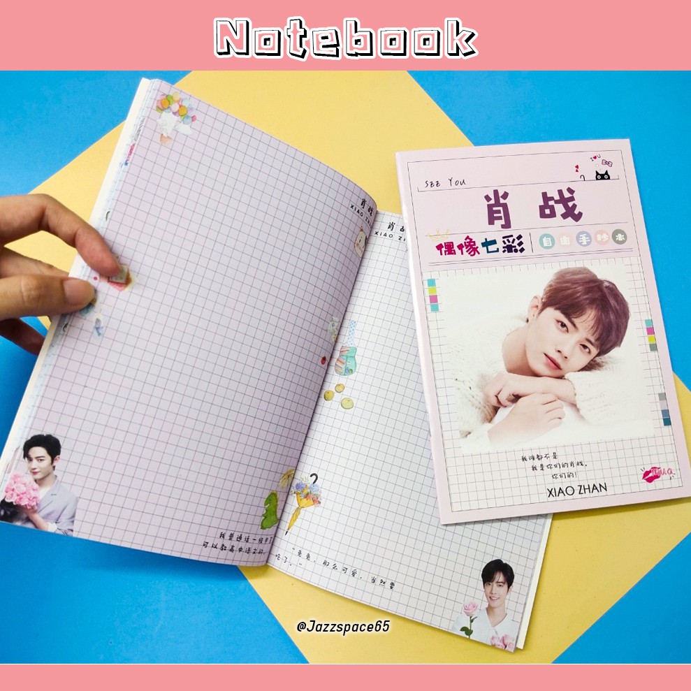 [พร้อมส่ง]สมุดโน๊ต หวังอี้ป๋อ เซียวจ้าน ด้านในเป็นกระดาษสีมีลายสุดน่ารัก Notebook