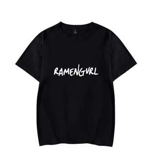 คอลูกเรือเสื้อยืด พิมพ์ลายแร็ปเปอร์ Ramengvrl Merch 90S สไตล์ฮาราจูกุ สตรีท สําหรับผู้ชายS-5XL