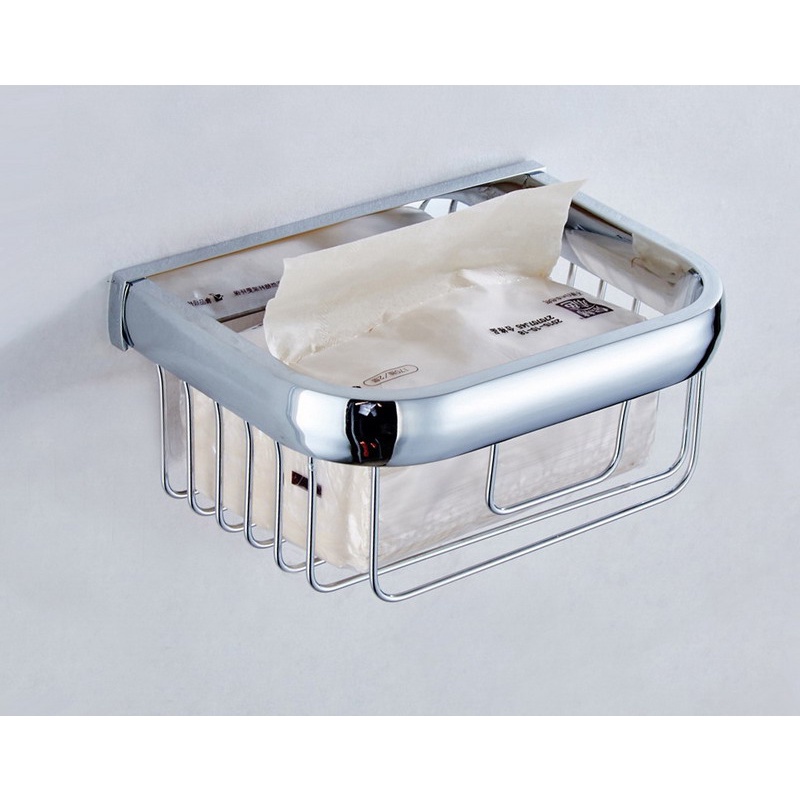 ขัดโครเมี่ยมเงิน20เซนติเมตรทองเหลืองห้องน้ําตะกร้าอาบน้ําสบู่ฟองน้ําอาบน้ําตะกร้าเก็บชั้นวางแชมพูผู้