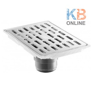 A-8207-N ตะแกรงกันกลิ่นแบบเหลี่ยม 4x6 นิ้ว | A-8207-N Floor Drain 4x6 Rectangular Brush Nickel American Standard