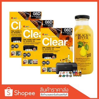 สินค้าราคาส่ง กระดาษสติ๊กเกอร์ใส ที่ขายดีที่สุด ขนาด A3 สำหรับเครื่องปริ้น inkjet, sticker สีใส