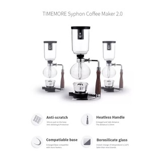 เครื่องชงกาแฟ สุญญากาศ Hero Timemore XTREMOR Syphon Coffee Brewer อุปกรณ์กาแฟ ดริปกาแฟ ไซฟอน 3-5cups ตะเกียง แอลกอฮอร์