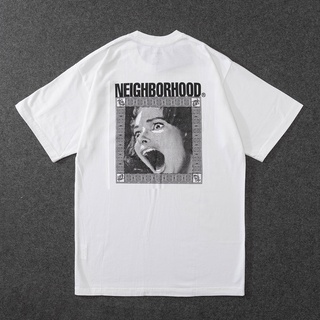 เสื้อยืดแขนสั้น มีฮู้ด พิมพ์ลาย NEIGHBORHOOD C-TEE SS